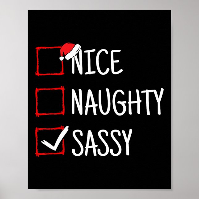 Nice Naughty Sy Funny Christmas  Poster (Front)