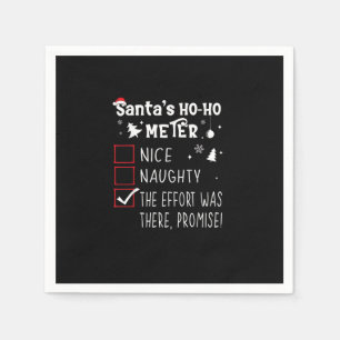 Nice Naughty The Was There Promise Christmas  Napkin