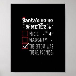 Nice Naughty The Was There Promise Christmas Poster