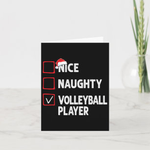 Nice Naughty Volleyball Player Boys Christmas Girl Card