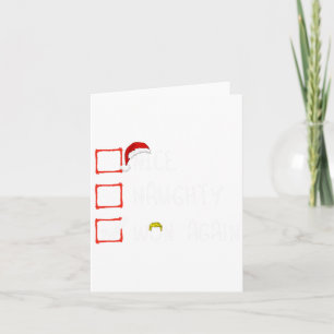 Nice Naughty Won Again 2024 Funny Trump Xmas Pajam Card