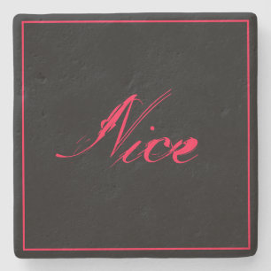 Nice neon-pink stone coaster