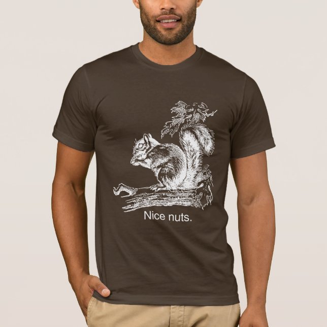 NICE NUTS - WHITE -.png T-Shirt (Front)