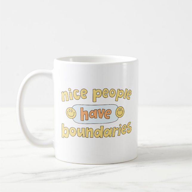 Nice people have boundaries coffee mug (Left)