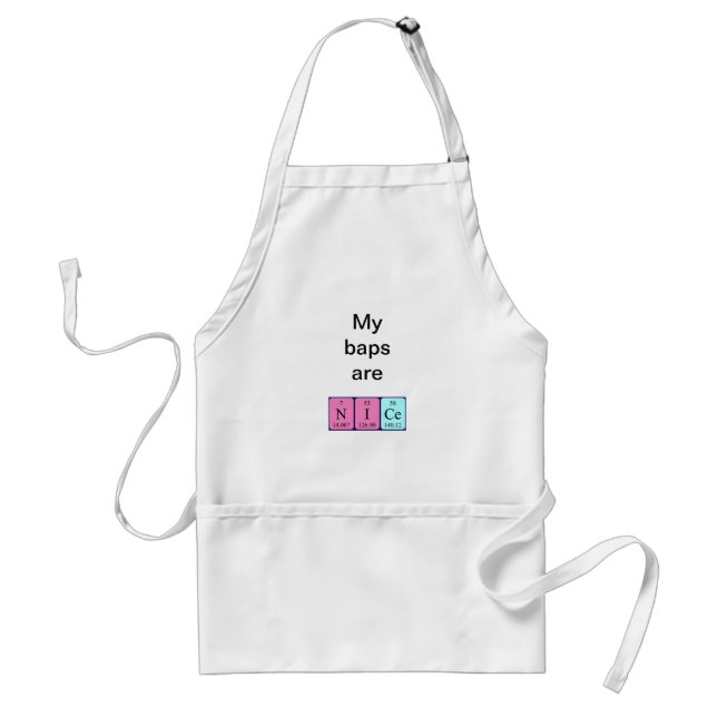 Nice periodic table name apron (Front)