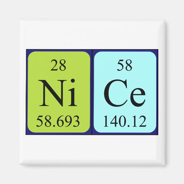 Nice periodic table name magnet (Front)