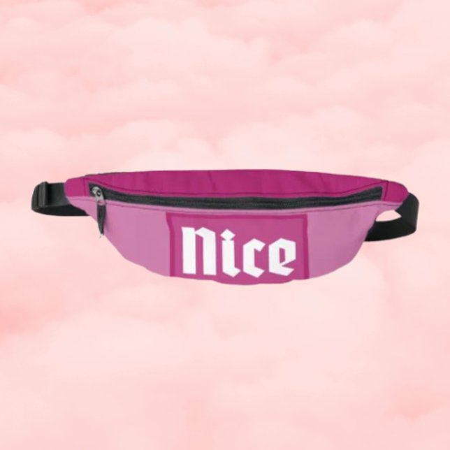 Nice Pink Box Typography Fanny Pack (Creator Uploaded)