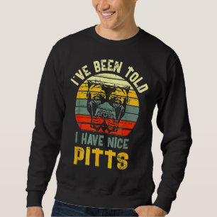 Nice Pitts Pitties Funny Pun Pitbull Pittie Mum 19 Sweatshirt