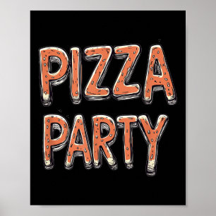 Nice Pizza Party Costume For Adults And Kids Poster