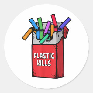 Nice Plastic Saying Environmental Protection Natur Classic Round Sticker