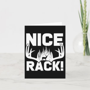 Nice Rack Antlers Deer Funny Hunting Hunter Humour Card