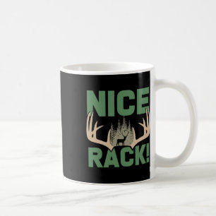 Nice Rack Antlers Deer Funny Hunting Hunter Humour Coffee Mug