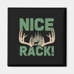Nice Rack Antlers Deer Funny Hunting Hunter Humour Magnet