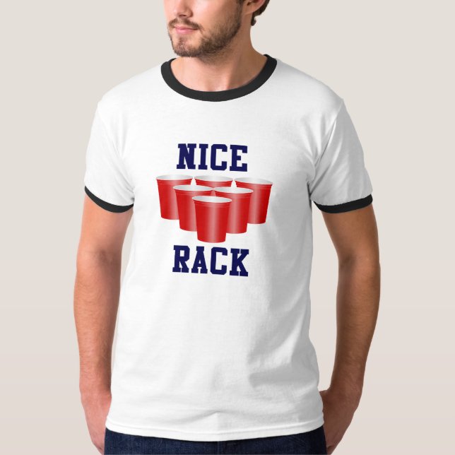 Nice Rack Beer Pong T Shirt (Front)