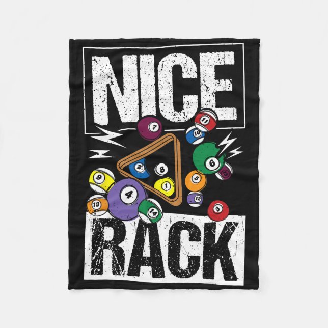 Nice Rack Billiards  Fleece Blanket (Front)