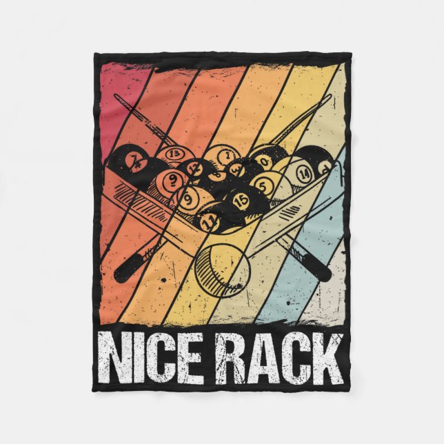 Nice Rack Billiards Pool Player  Fleece Blanket (Front)