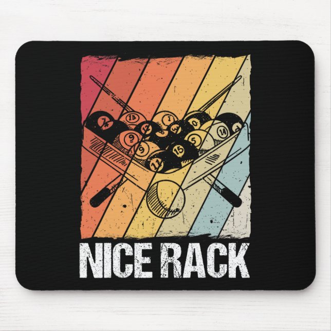 Nice Rack Billiards Pool Player  Mouse Pad (Front)