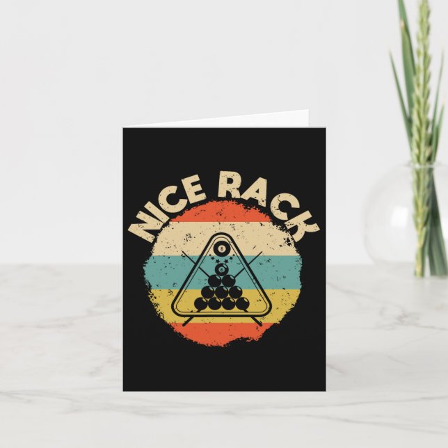 Nice Rack Funny Billiards Player Pool Billiard Vin Card (Front)