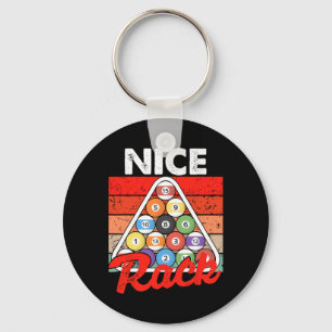 Nice Rack Funny Billiards Player Pool Billiard Vin Key Ring