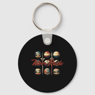 Nice Rack Funny Billiards Player Vintage Pool Bill Key Ring