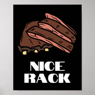 Nice Rack - Funny Ribs And Bbq  Poster