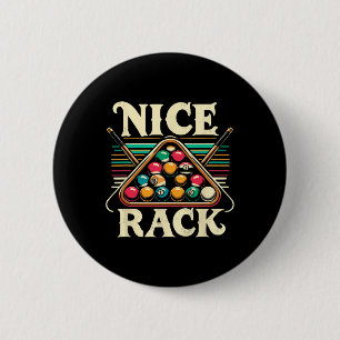 Nice Rack Pool Billiard Player Billiards Cue Sport 6 Cm Round Badge