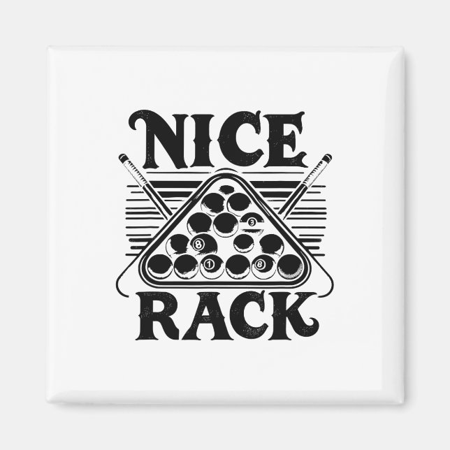 Nice Rack Pool Billiard Player Billiards Cue Sport Magnet (Front)