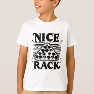 Nice Rack Pool Billiard Player Billiards Cue Sport T-Shirt