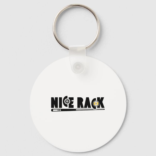Nice Rack Pool Billiards Player Funny 1  Key Ring (Front)