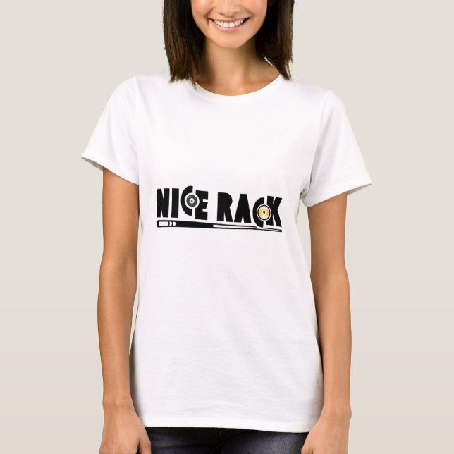 Nice Rack Pool Billiards Player Funny 1  T-Shirt (Front)