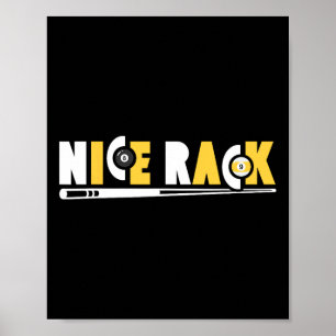 Nice Rack Pool Billiards Player Funny 2 Poster