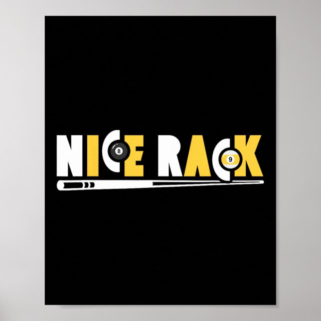 Nice Rack Pool Billiards Player Funny 2  Poster (Front)