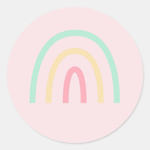 nice rainbow classic round sticker
