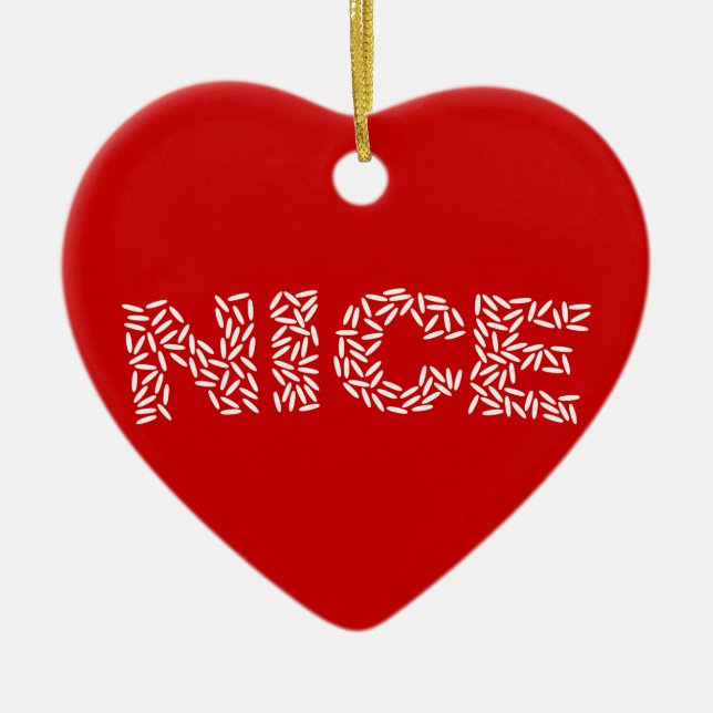 Nice Rice Ceramic Tree Decoration (Front)