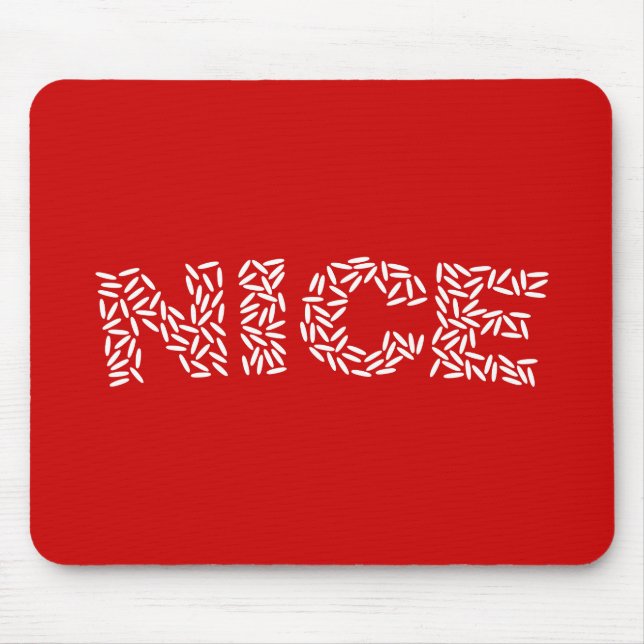 Nice Rice Mouse Pad (Front)