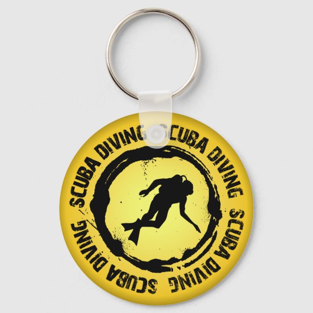 Nice Scuba Diving Seal Key Ring (Front)