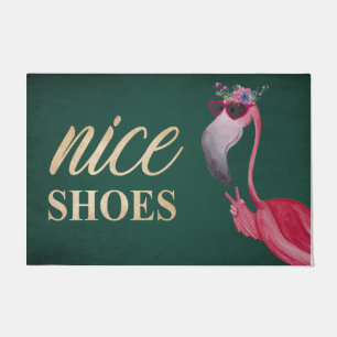 Nice Shoes Flamingo Doormat, Funny Doormat