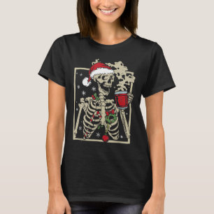 Nice Skeleton Santa Hat Christmas T-Shirt