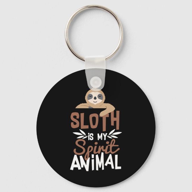 Nice Sloth Is My Spirit Animal Print Key Ring (Front)