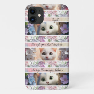 Nice Striped Replaceable Photo Cat Case-Mate iPhone Case