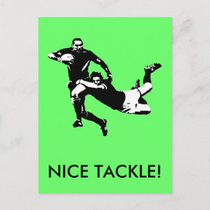 Nice tackle,Rugby Postcard