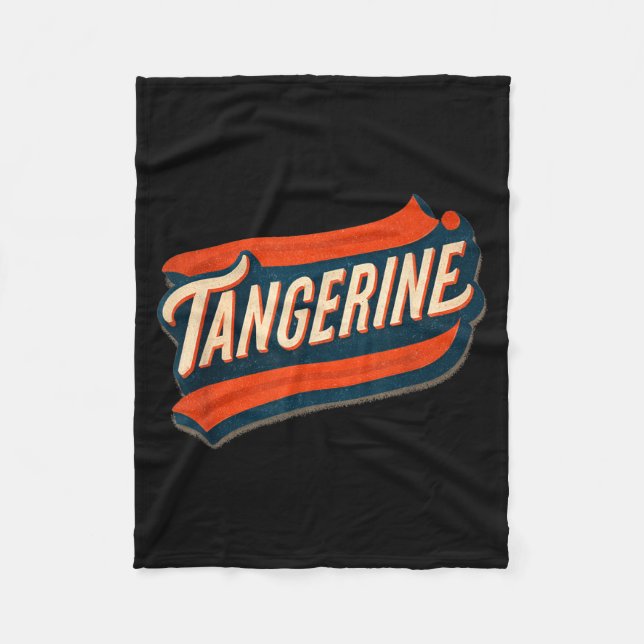 Nice Tangerine Speech Emblem Fleece Blanket (Front)