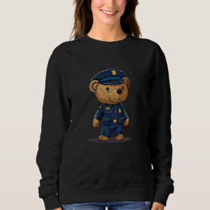 Nice Teddy Bear in Police Officer Uniform Sweatshirt
