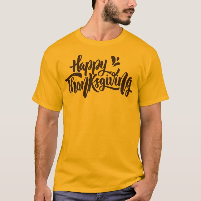 Nice Text Typography for Thanksgiving T-Shirt (Front)