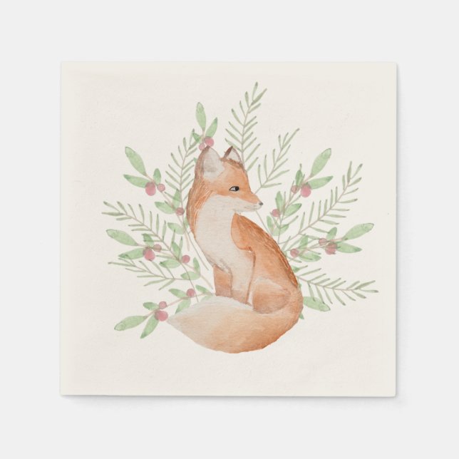 Nice tissue paper fox design napkin (Front)