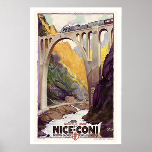 Nice to Coni Railway Line Fontan-Saorge Scarassoui Poster