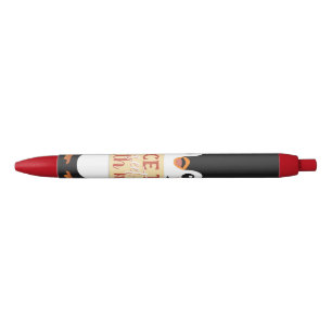 Nice to meet with me: Customizable penguin sign Black Ink Pen