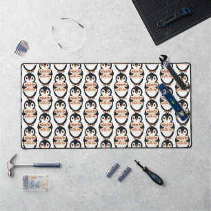 Nice to meet with me - Penguin Sign Desk Mat