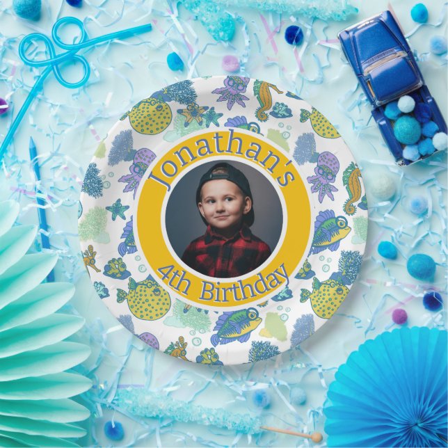 Nice to Sea You Fish Adventure Paper Plate (Party)