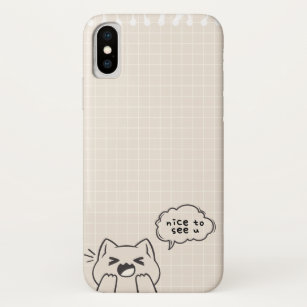 Nice to See You: A Delightful Cat Talking Design Case-Mate iPhone Case